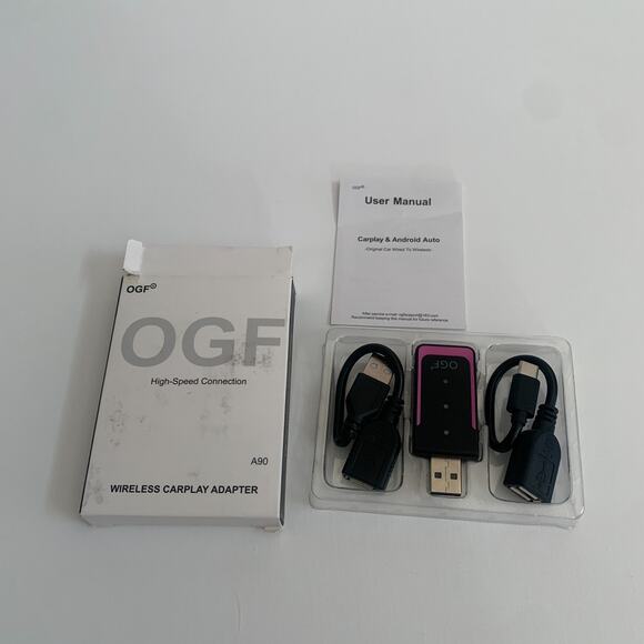 OGF Other - OGF High Speed Connection Wireless CarPlay Adapte Android 11+ And iPhone iOS 10+